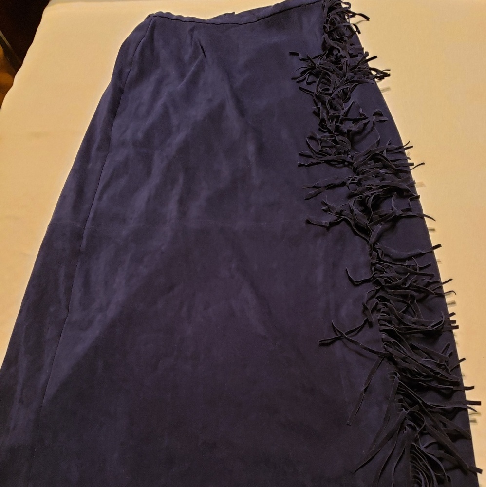 Norton Mcnaughton Womens 6 Blue Long Fringe Stretc